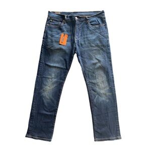 Ben Sherman men’s medium dark washed faded straight fit blue jeans 34x30 NWT